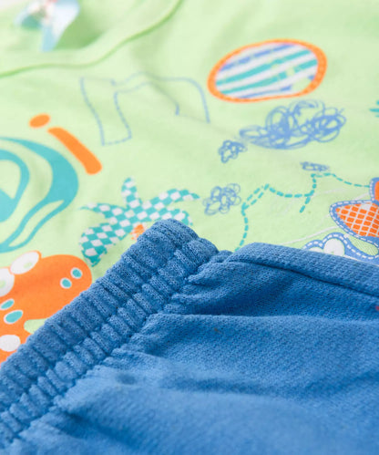 Conjunto de Verão para Menino em Dinossauro em Verde