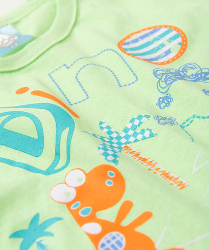 Conjunto de Verão para Menino em Dinossauro em Verde