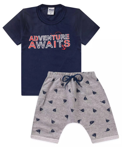 Conjunto de Verão para Menino Estampado Marinho