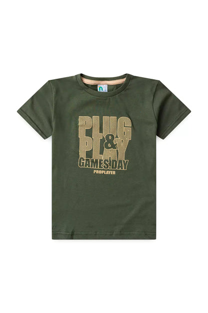 Conjunto de Verão para Menino Estampado Verde