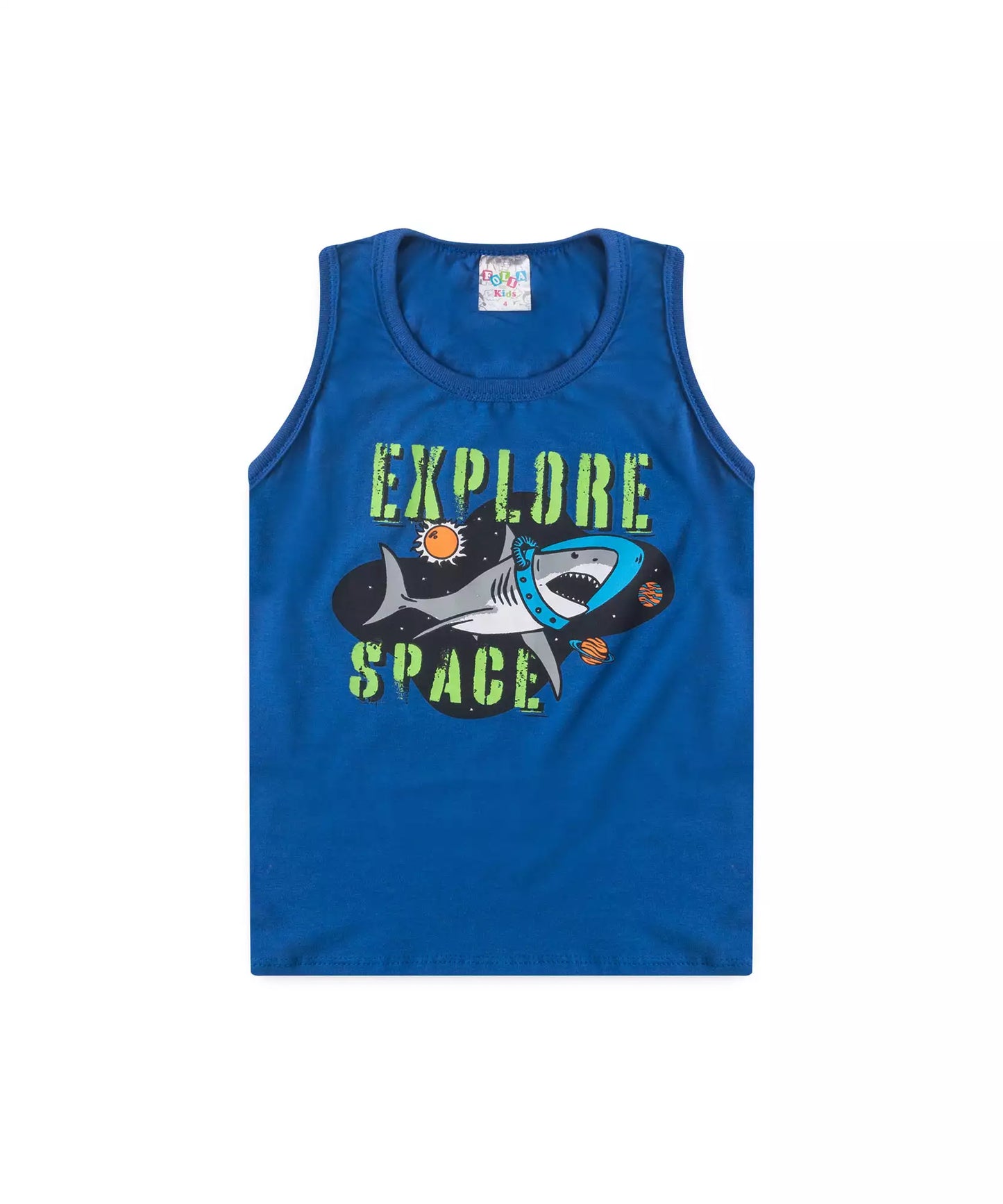 Conjunto de Verão para Menino Explore Space Azul