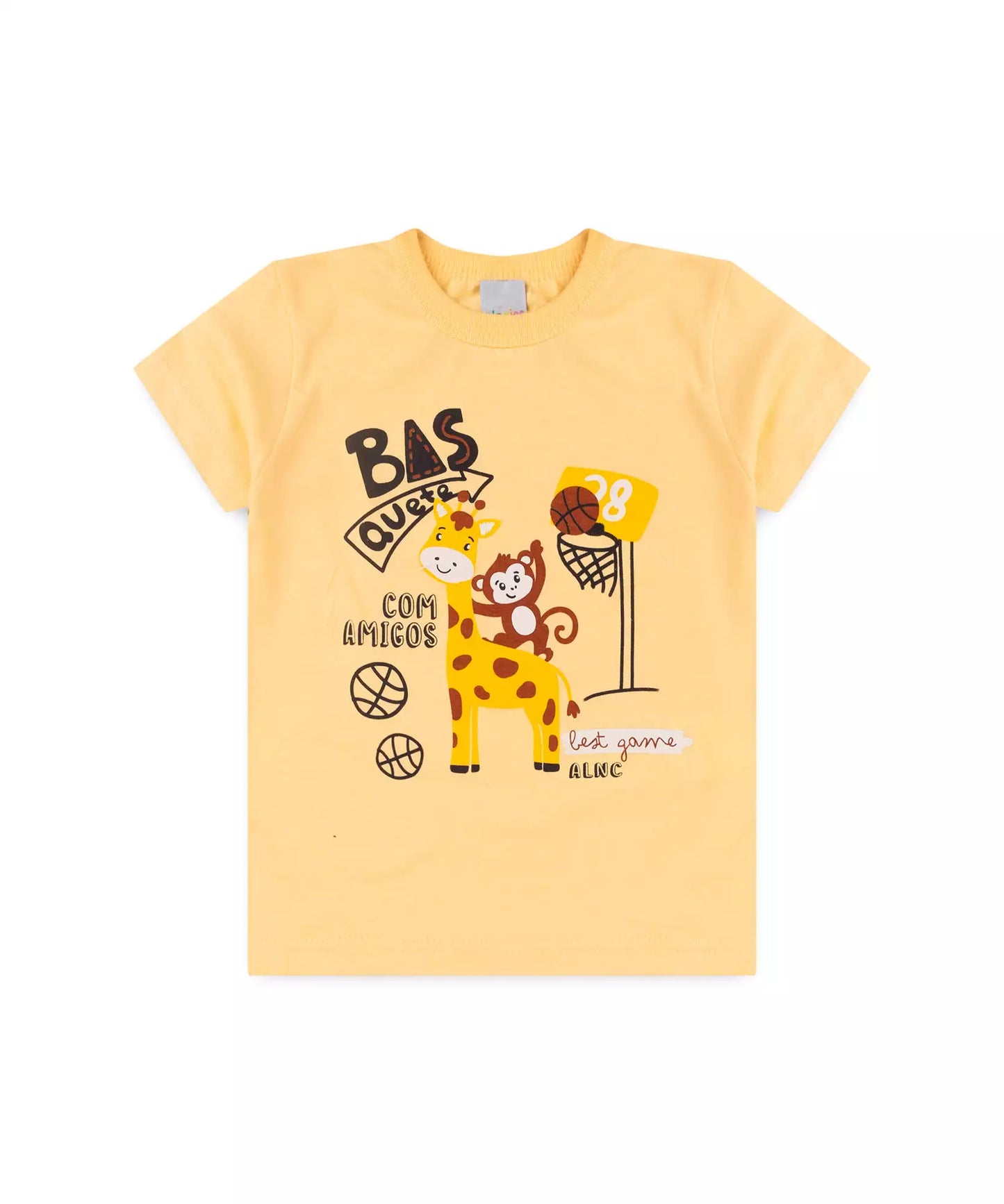 Conjunto de Verão para Menino Girafinha Amarelo