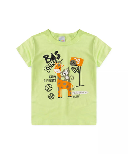 Conjunto de Verão para Menino Girafinha Verde