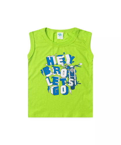 Conjunto de Verão para Menino Hey Bro Verde