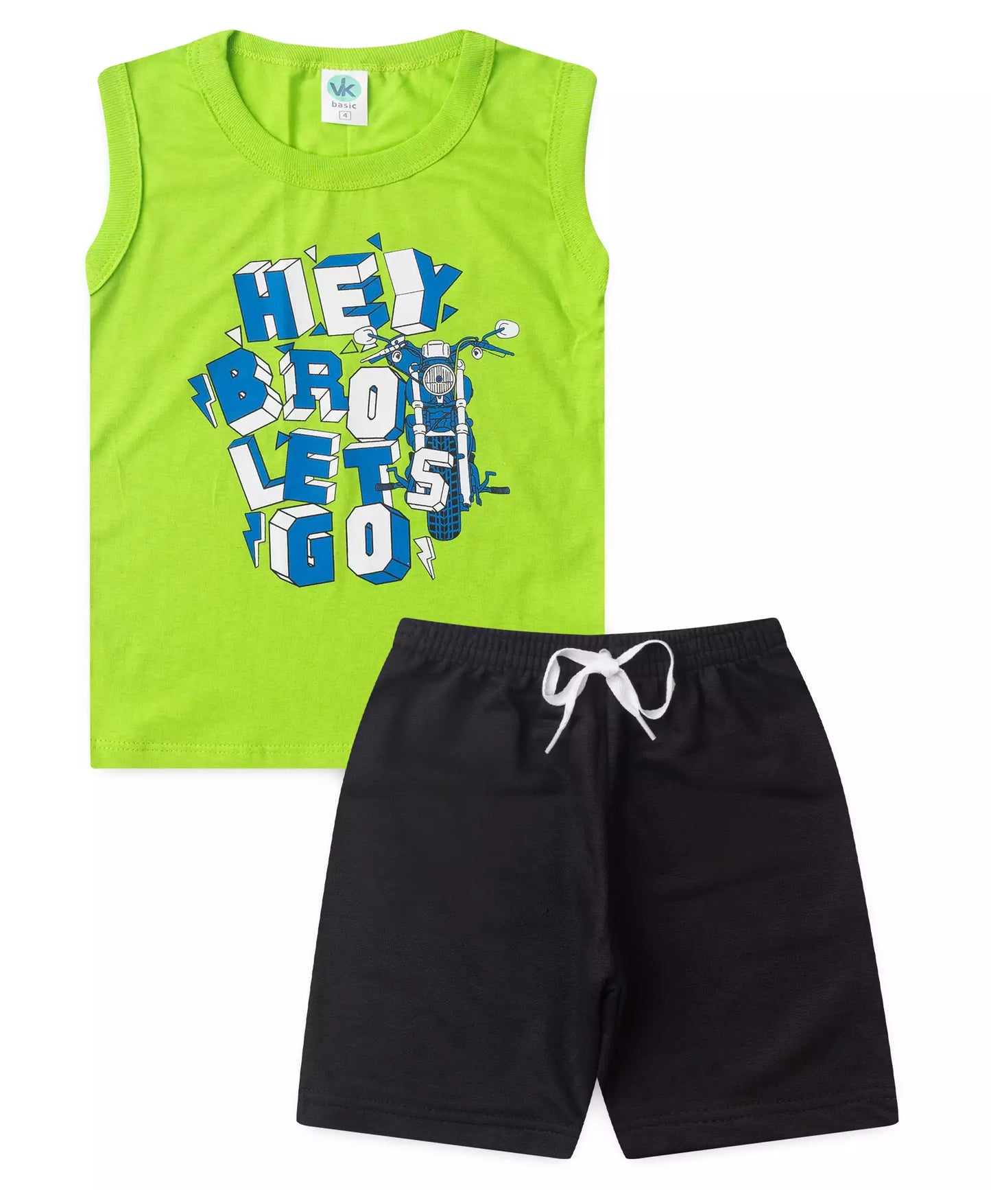 Conjunto de Verão para Menino Hey Bro Verde