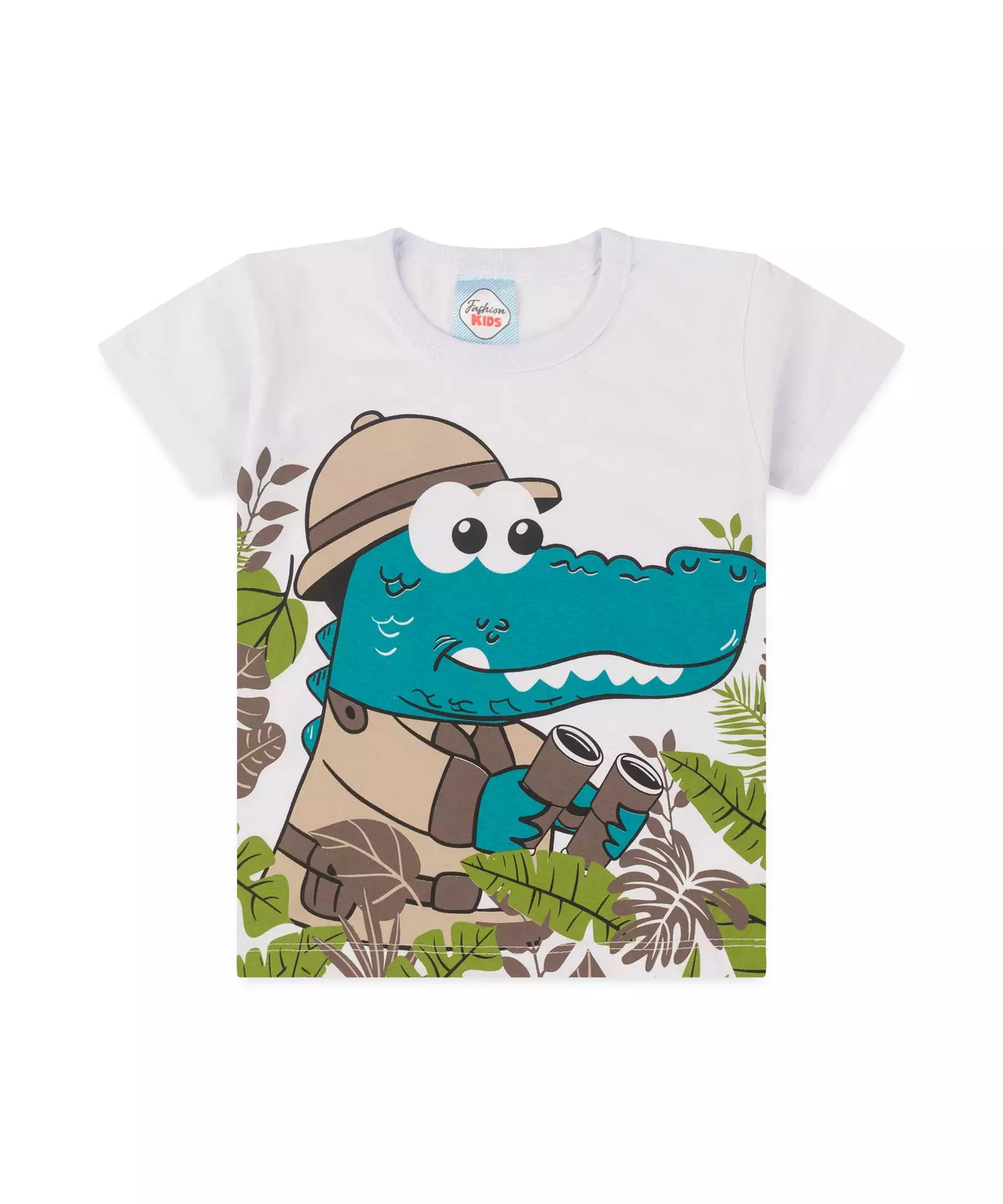 Conjunto de Verão para Menino Jacaré Branco