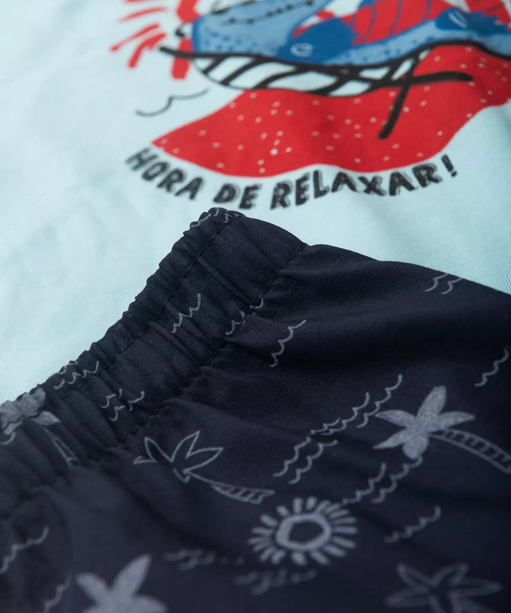 Conjunto de Verão para Menino Jacarezinho Azul