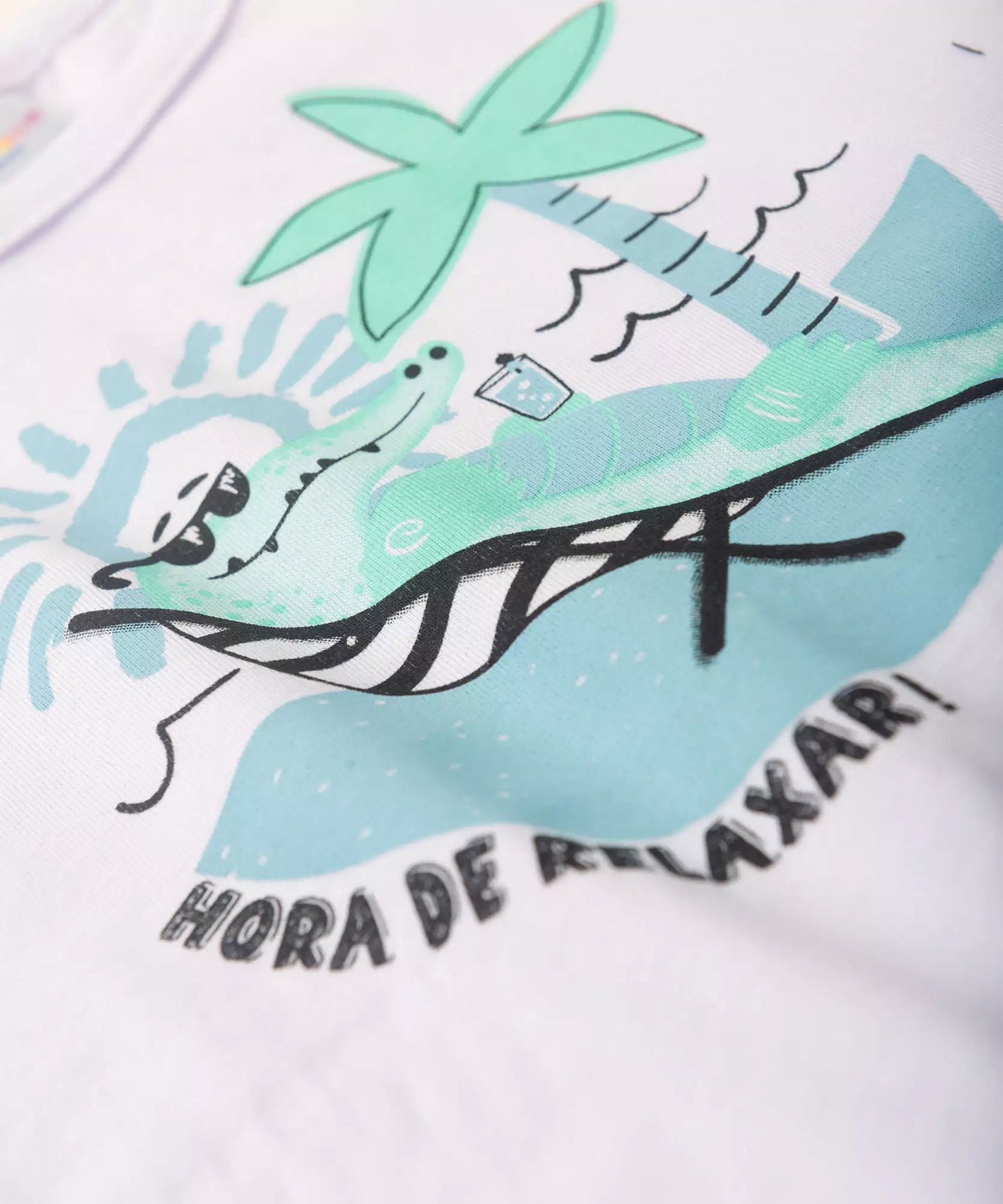 Conjunto de Verão para Menino Jacarezinho Branco