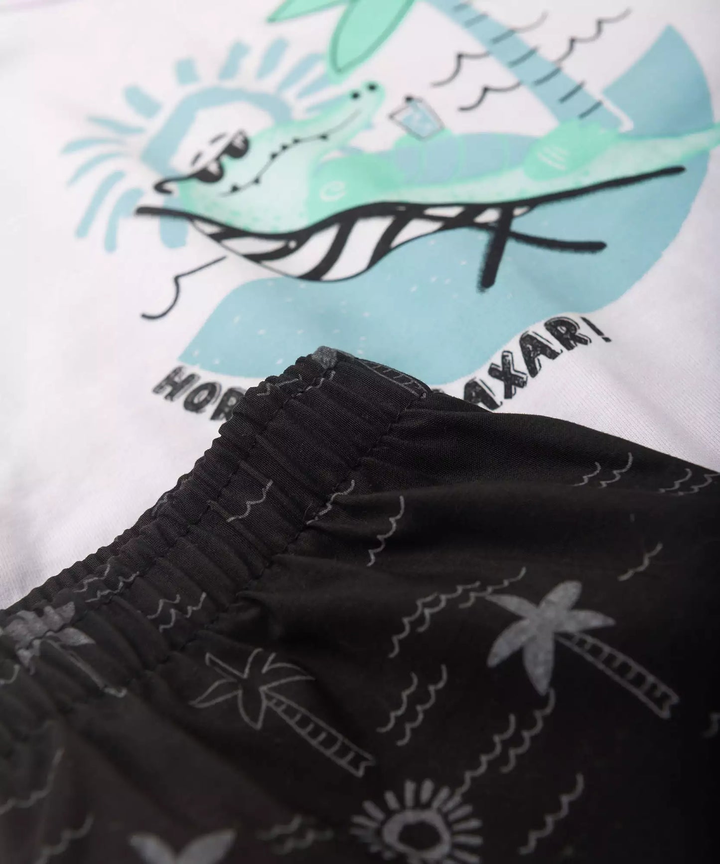 Conjunto de Verão para Menino Jacarezinho Branco