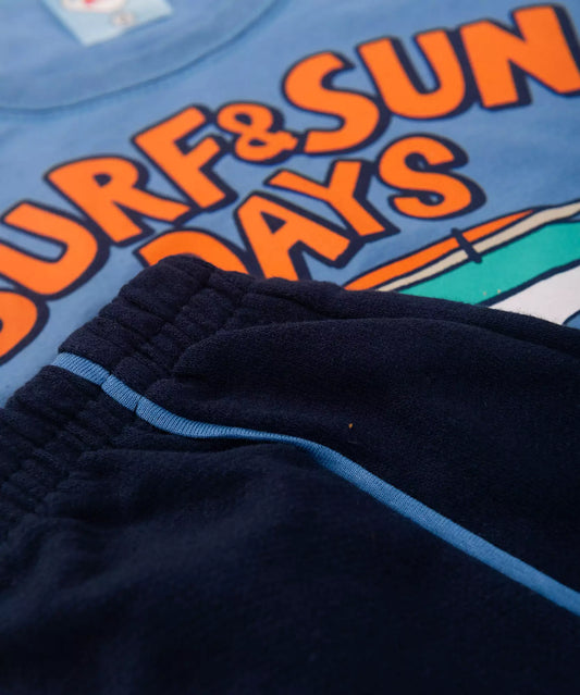 Conjunto de Verão para Menino Kombi Azul