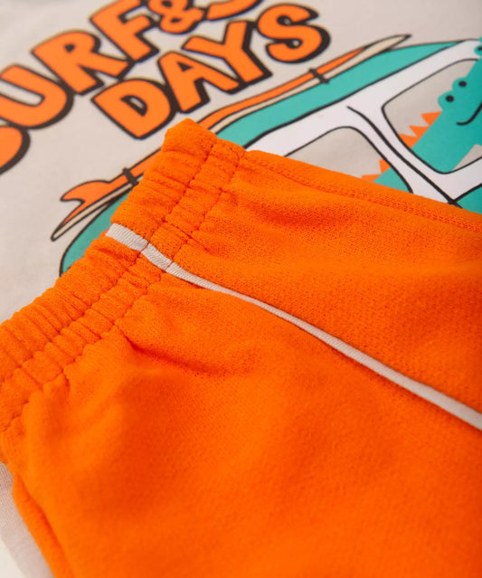 Conjunto de Verão para Menino Kombi Cinza