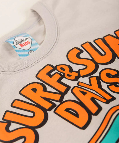 Conjunto de Verão para Menino Kombi Cinza
