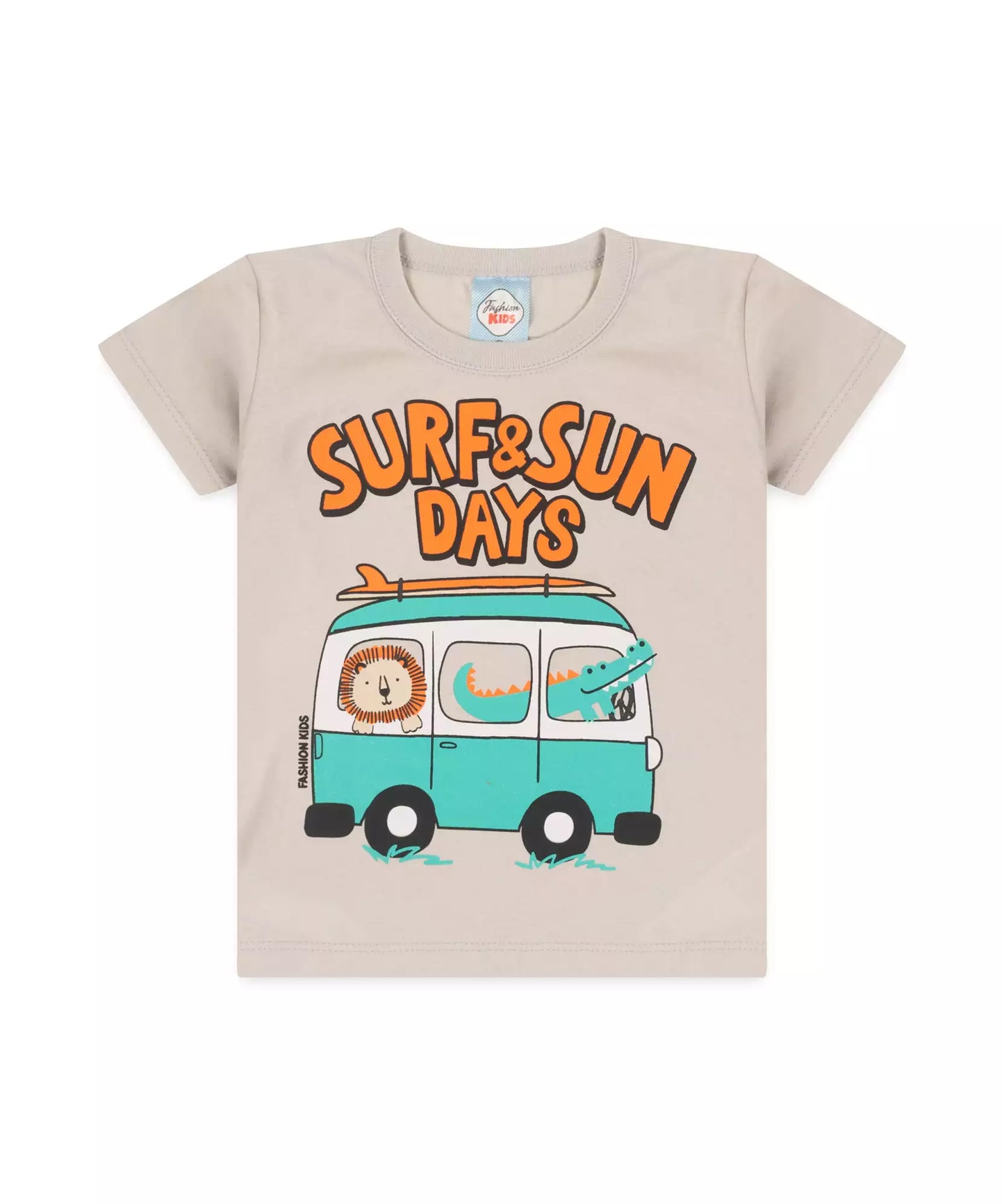 Conjunto de Verão para Menino Kombi Cinza