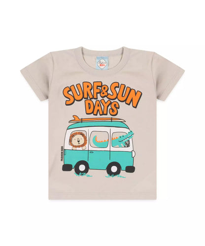 Conjunto de Verão para Menino Kombi Cinza