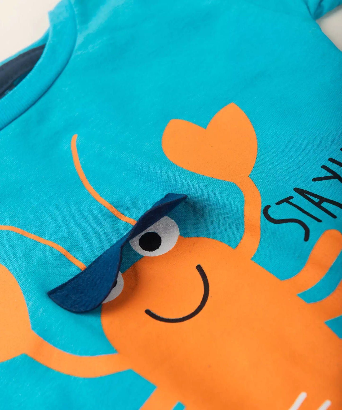 Conjunto de Verão para Menino Lagosta Azul