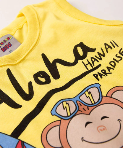 Conjunto de Verão para Menino Macaquinho Amarelo