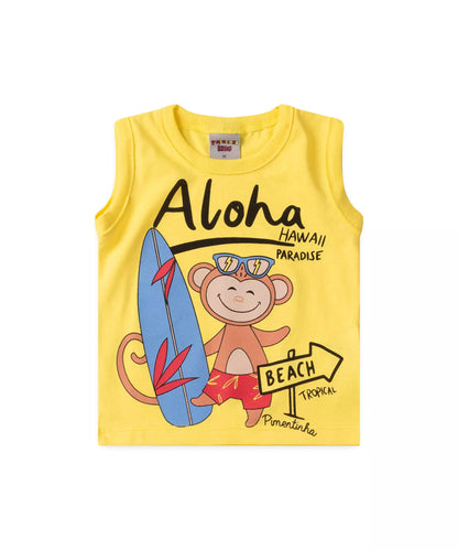 Conjunto de Verão para Menino Macaquinho Amarelo