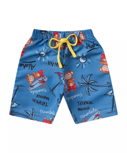 Conjunto de Verão para Menino Macaquinho Amarelo