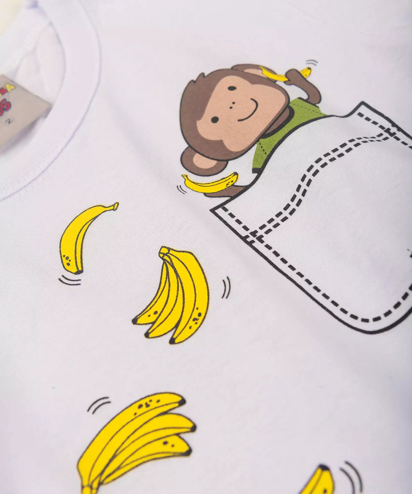 Conjunto de Verão para Menino Macaquinho cor Branco