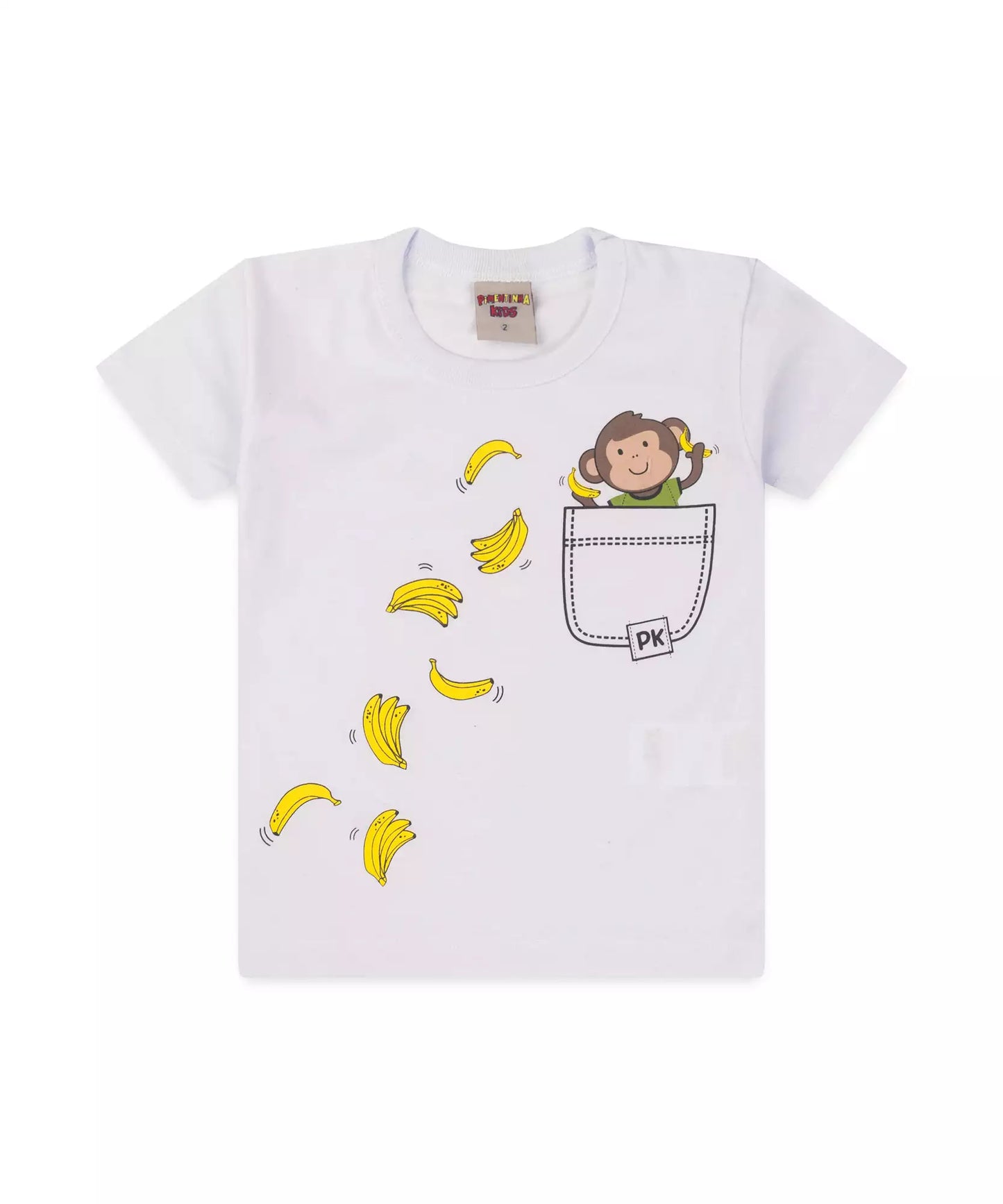 Conjunto de Verão para Menino Macaquinho cor Branco