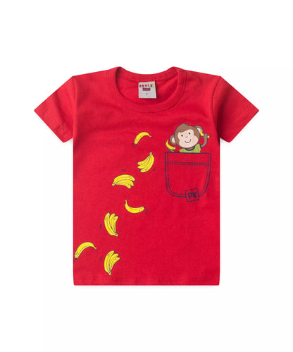 Conjunto de Verão para Menino Macaquinho Vermelho