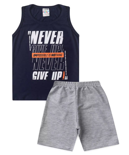 Conjunto de Verão para Menino Never Up Marinho