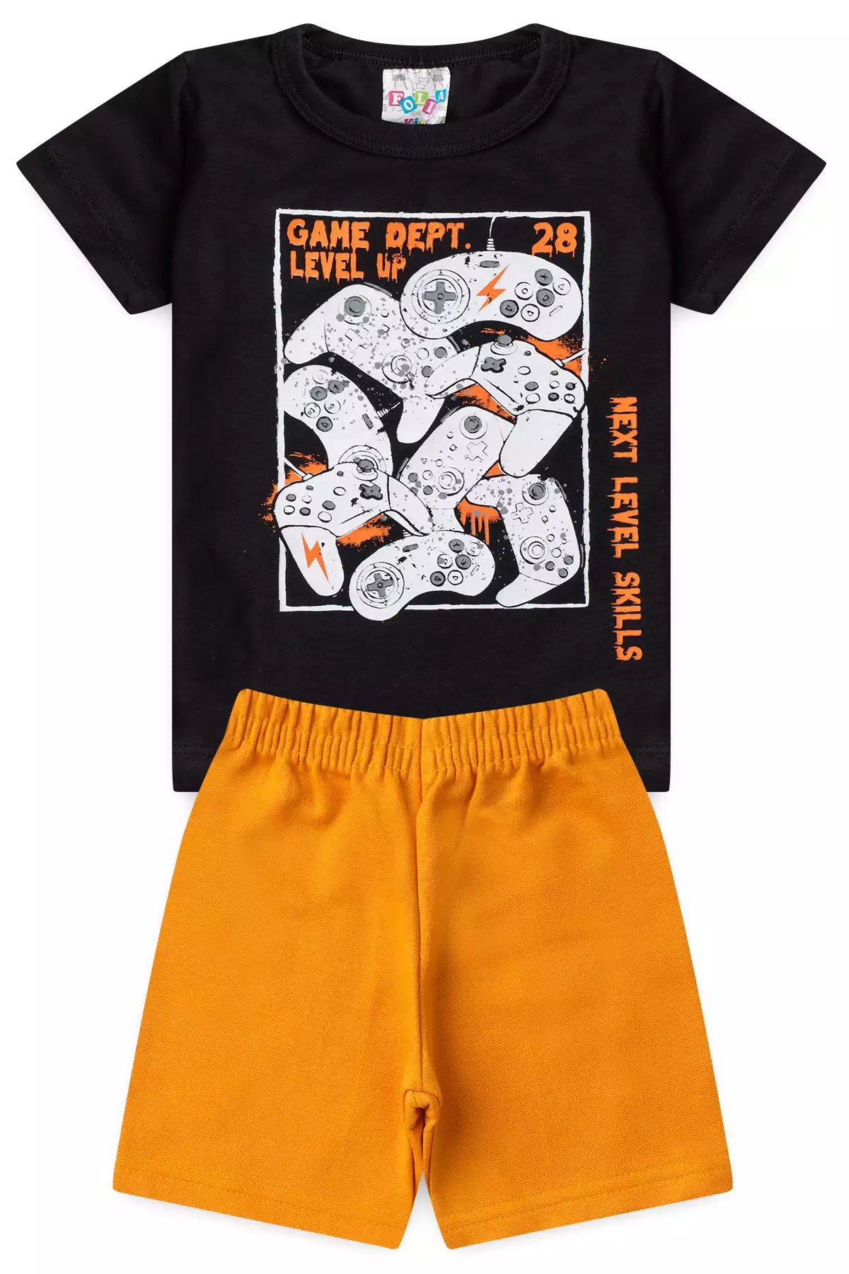 Conjunto de Verão para Menino Next Level Preto