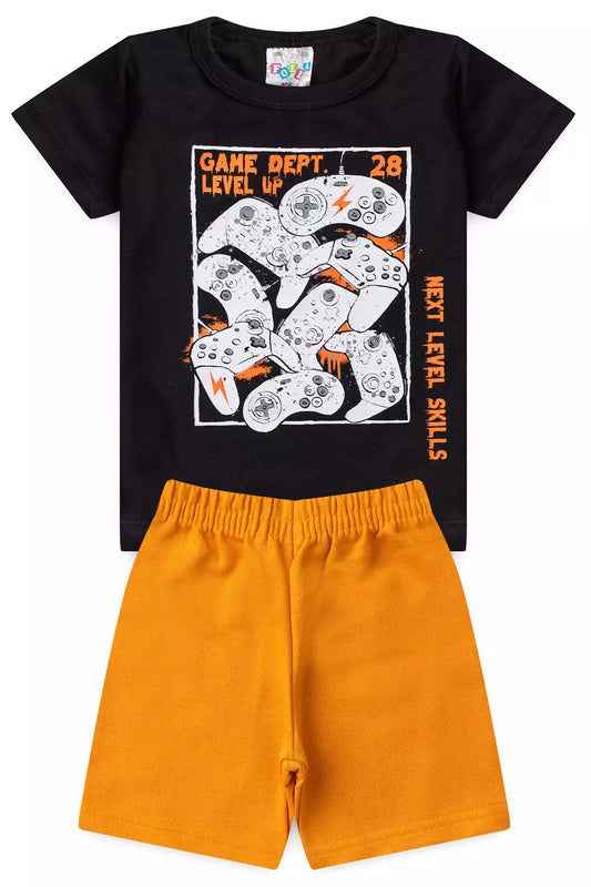Conjunto de Verão para Menino Next Level Preto