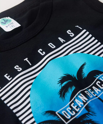 Conjunto de Verão para Menino Ocean Beach Preto