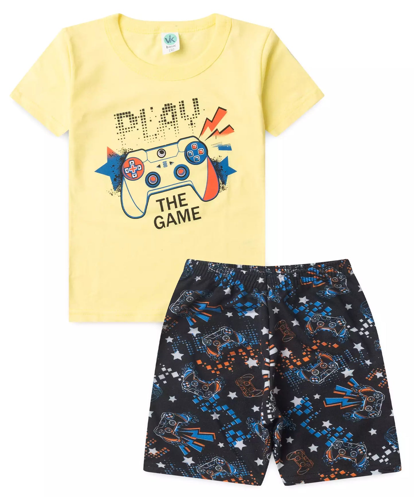 Conjunto de Verão para Menino Play The Game Amarelo
