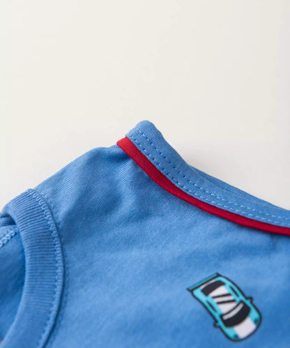 Conjunto de Verão para Menino Race Azul