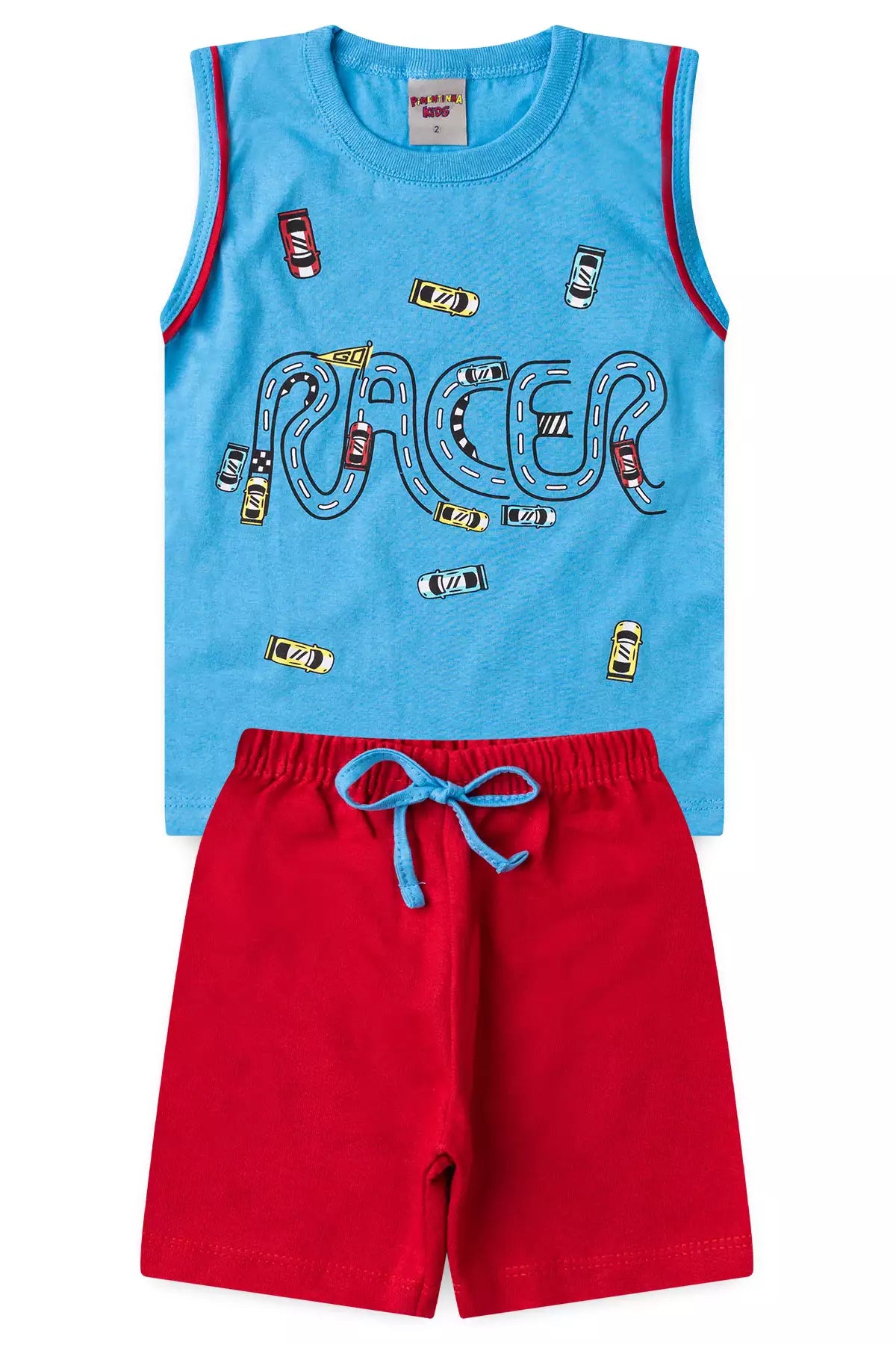 Conjunto de Verão para Menino Race Azul