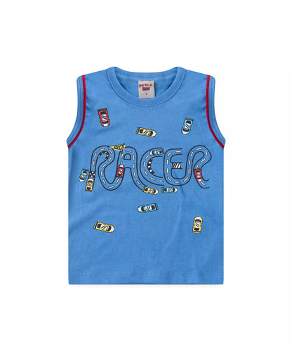 Conjunto de Verão para Menino Race Azul