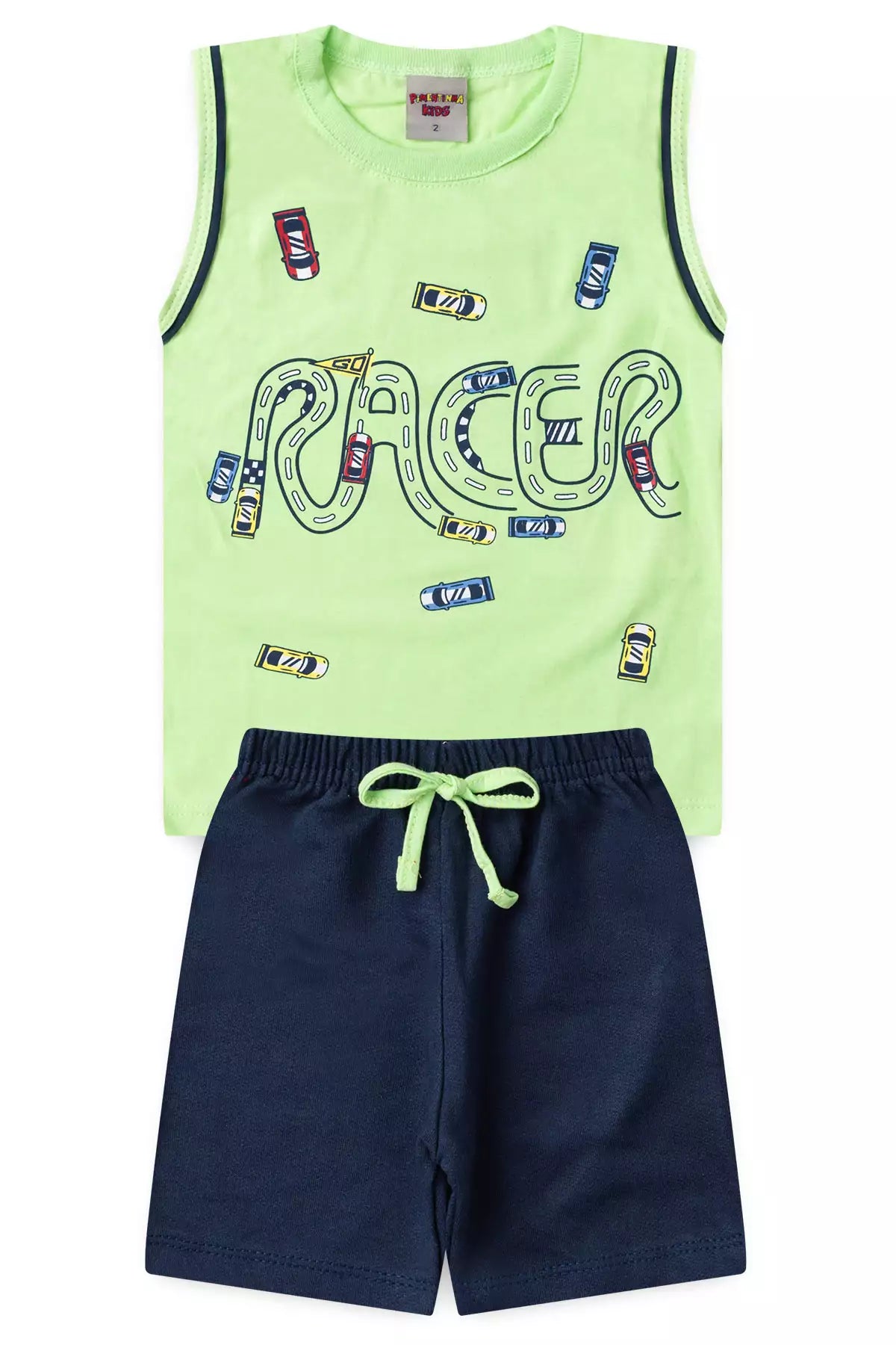 Conjunto de Verão para Menino Race Verde