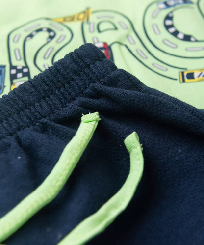 Conjunto de Verão para Menino Race Verde
