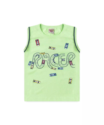 Conjunto de Verão para Menino Race Verde