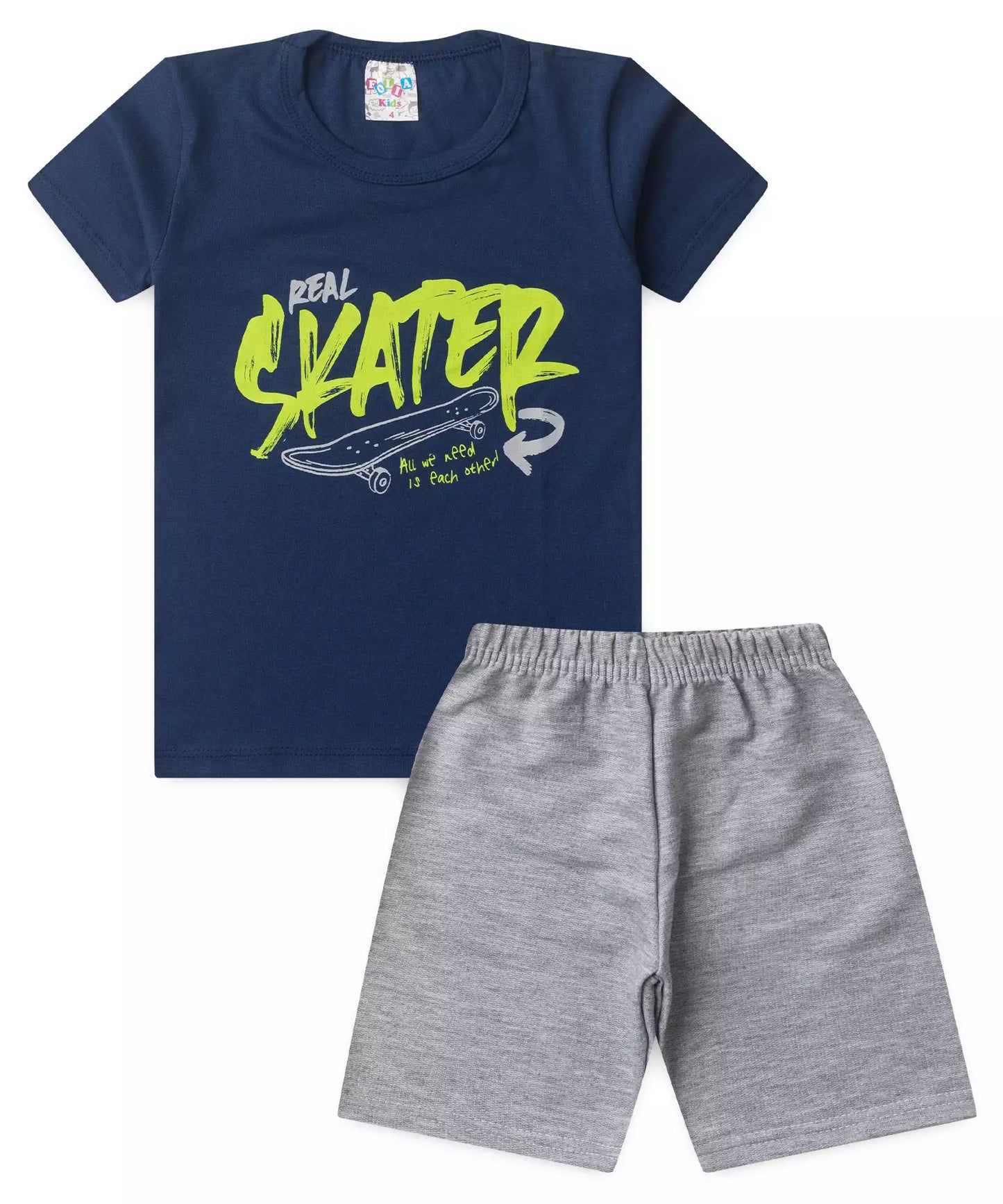 Conjunto de Verão para Menino Real Skate Marinho