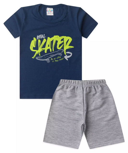 Conjunto de Verão para Menino Real Skate Marinho