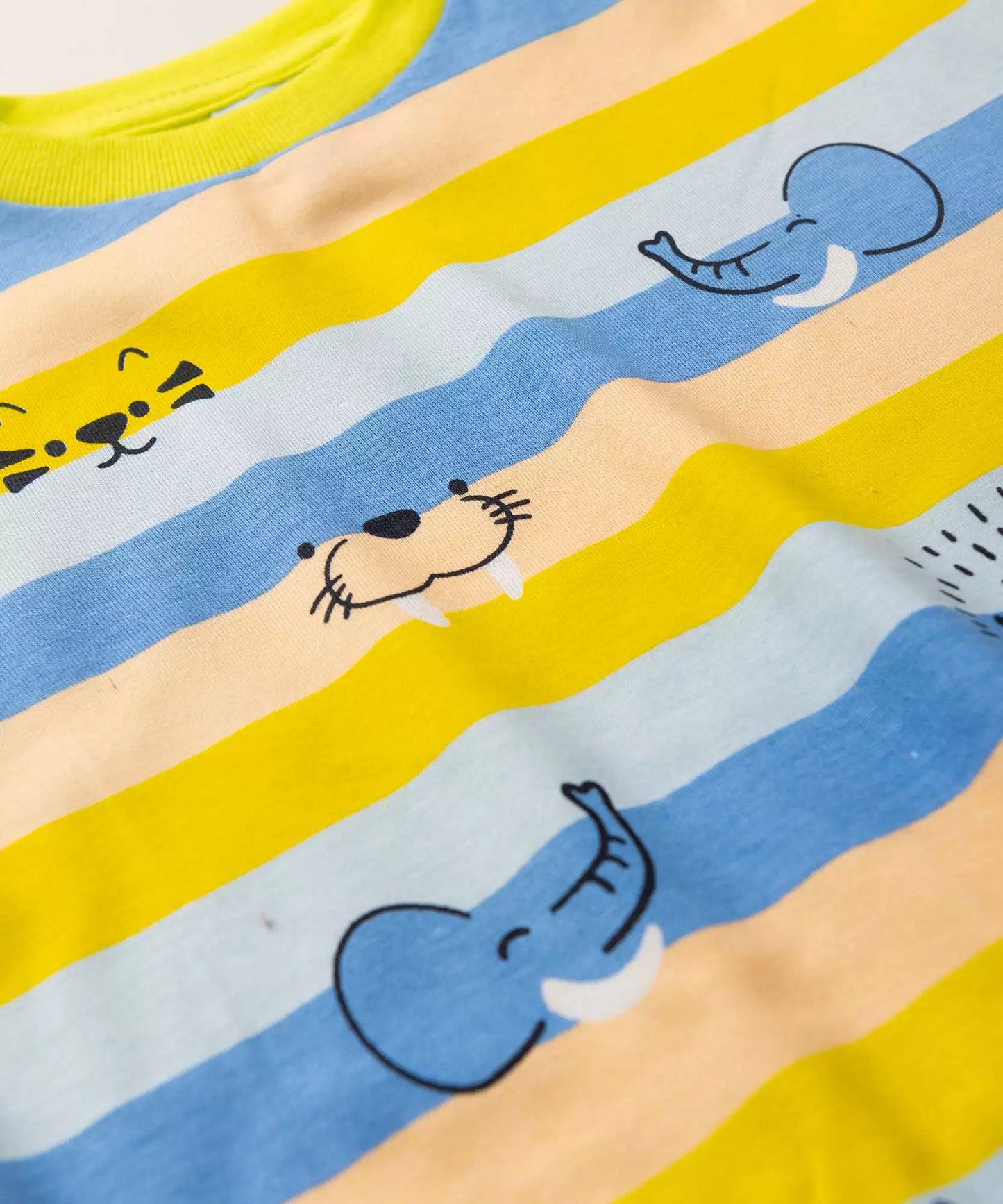 Conjunto de Verão para Menino Safari Verde Limão