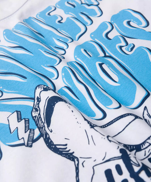 Conjunto de Verão para Menino Shark Surfer Branco