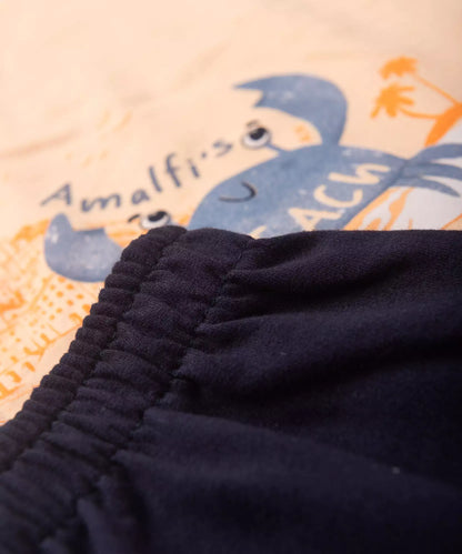 Conjunto de Verão para Menino Siri Salmão