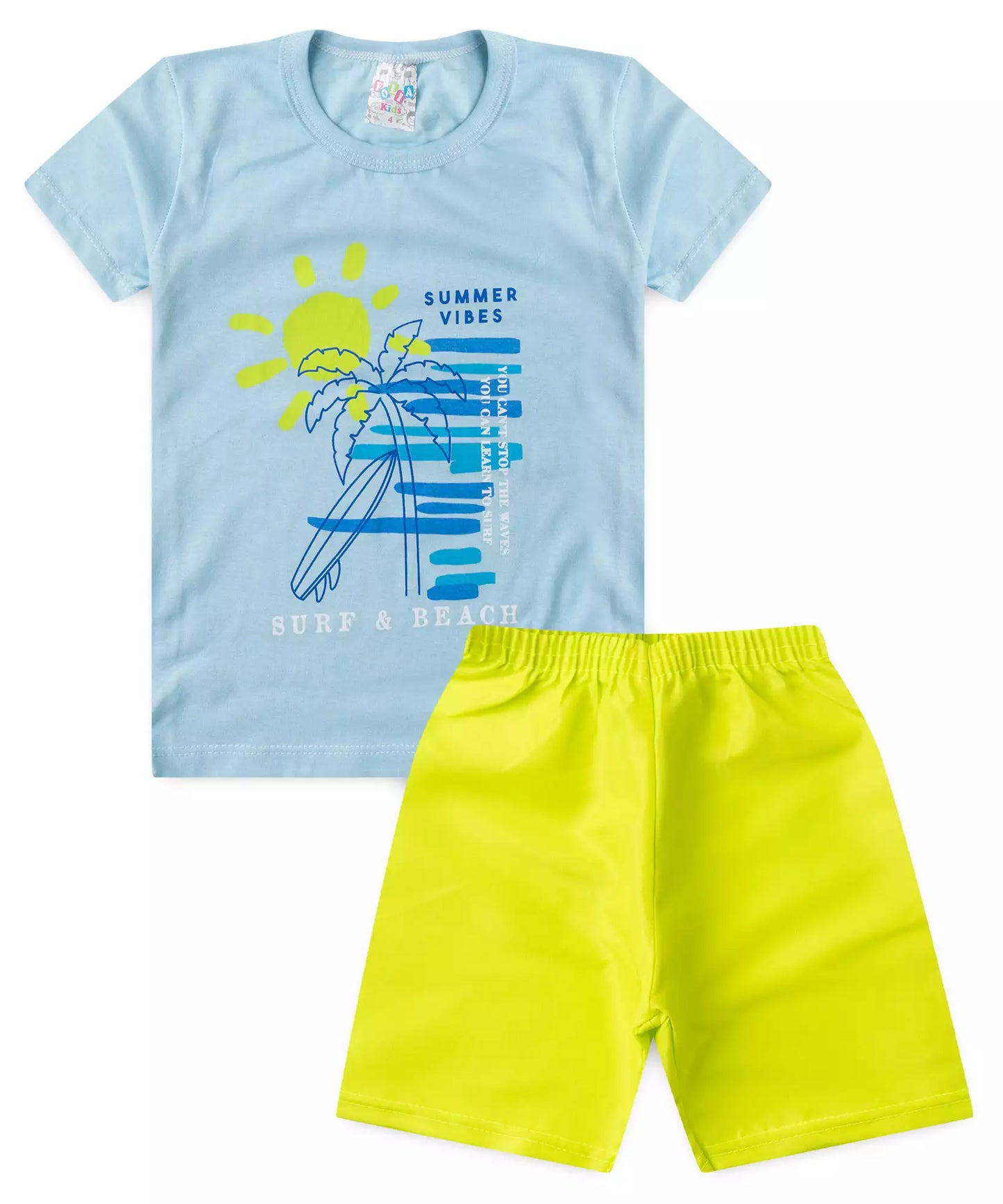 Conjunto de Verão para Menino Summer Vibes Azul