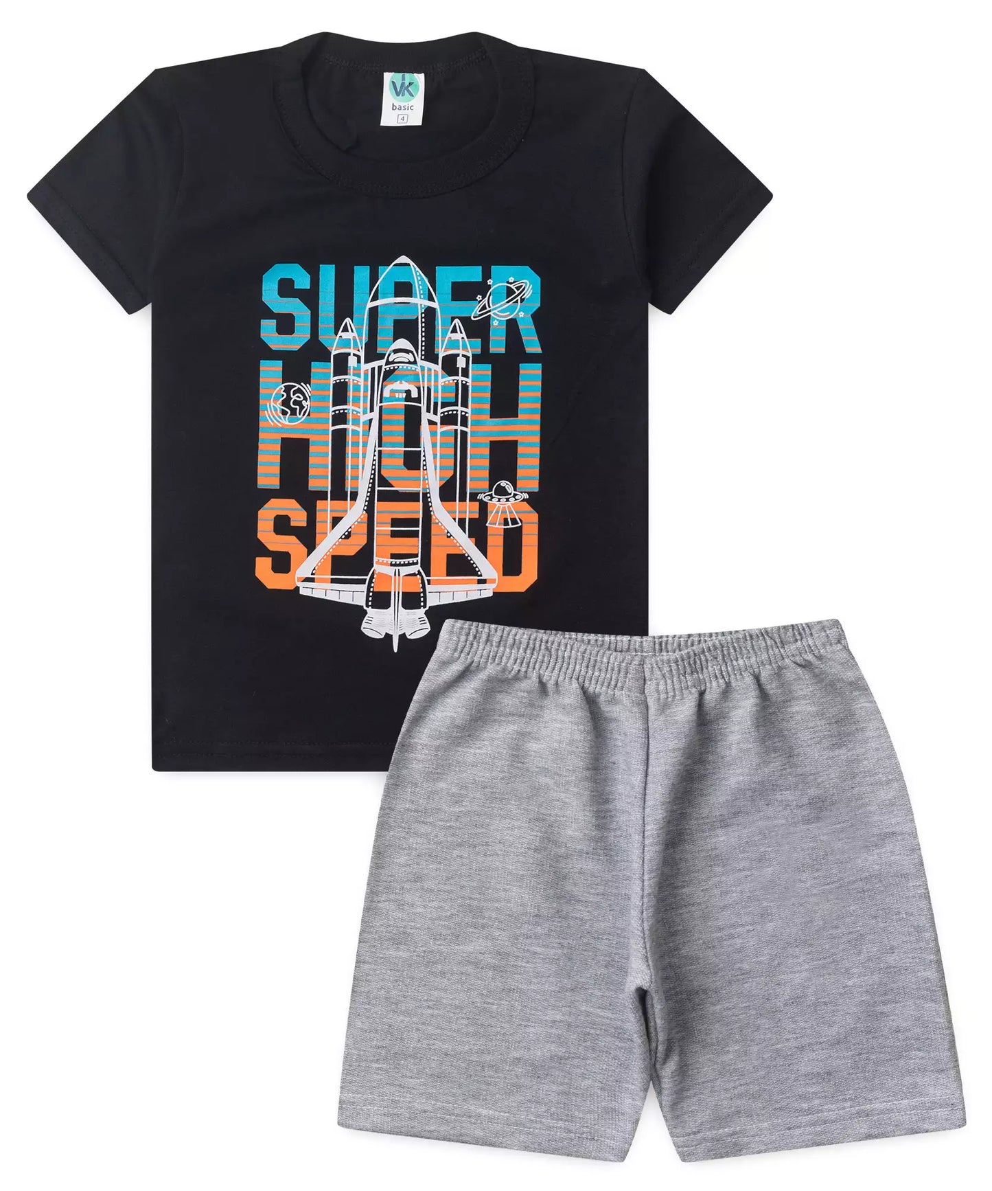 Conjunto de Verão para Menino Super Speed Preto