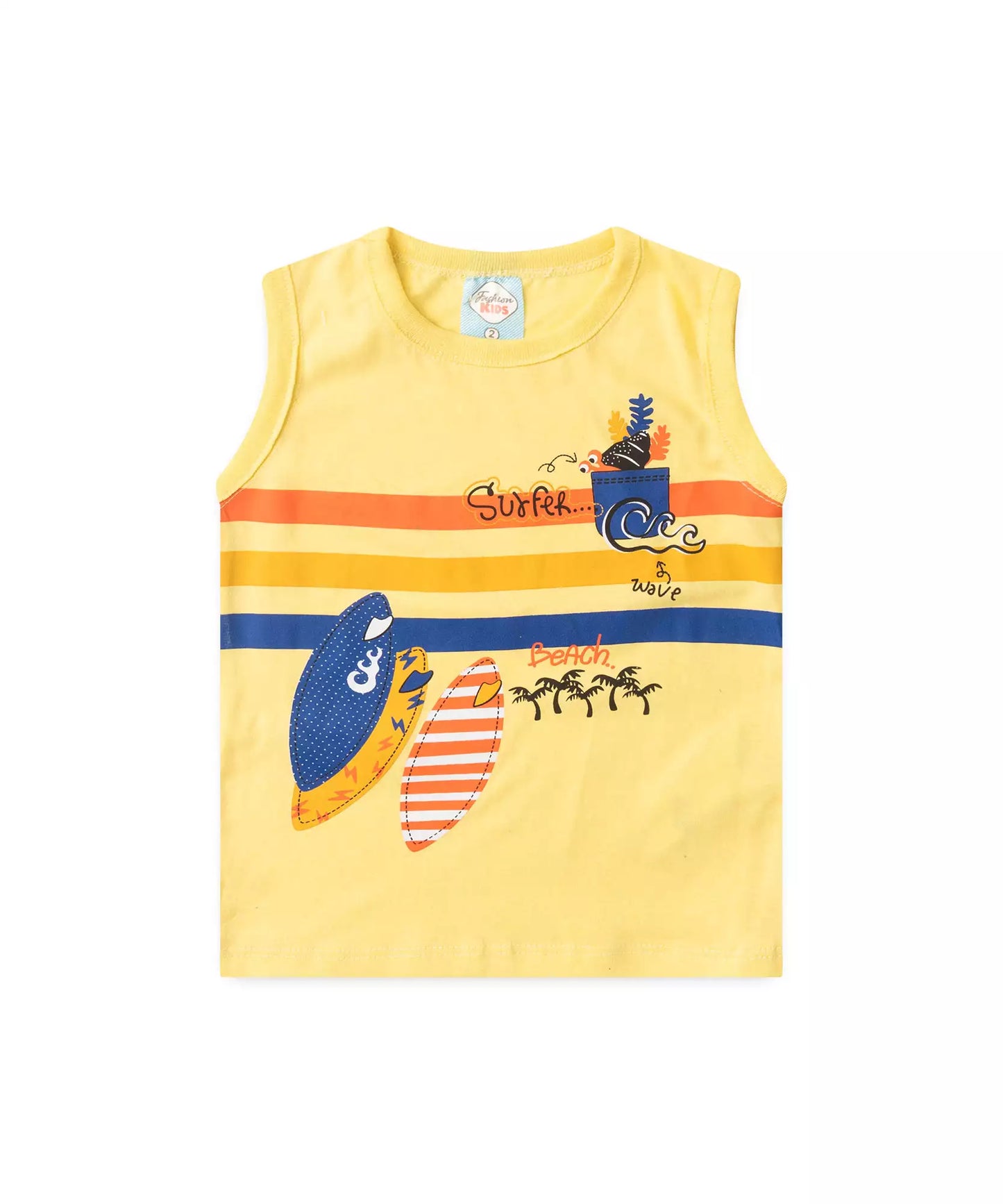 Conjunto de Verão para Menino Surfer Amarelo