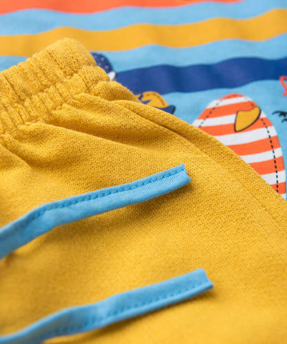 Conjunto de Verão para Menino Surfer Azul