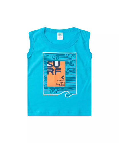 Conjunto de Verão para Menino Surfista Azul