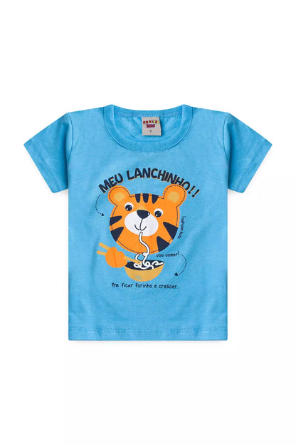 Conjunto de Verão para Menino Tigre Fominha Azul