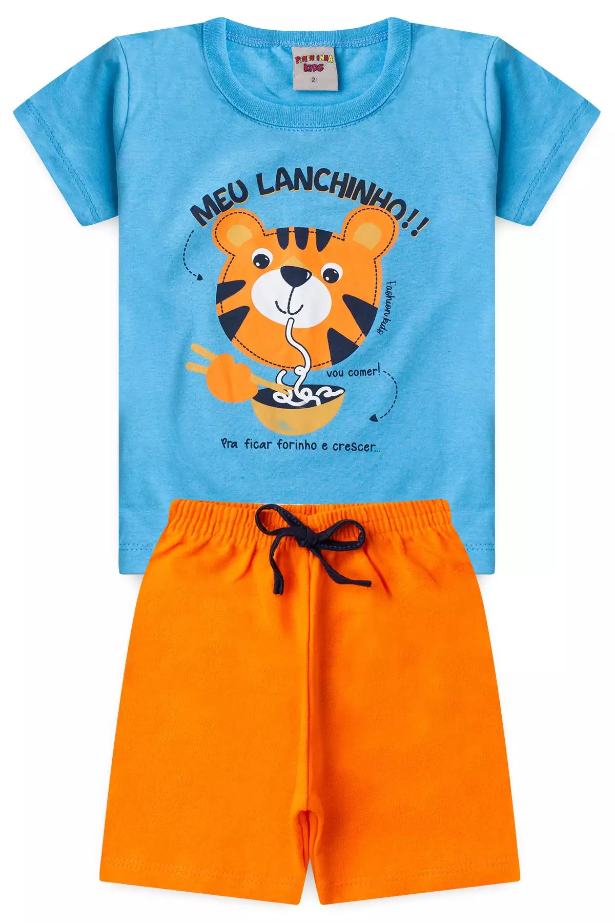 Conjunto de Verão para Menino Tigre Fominha Azul