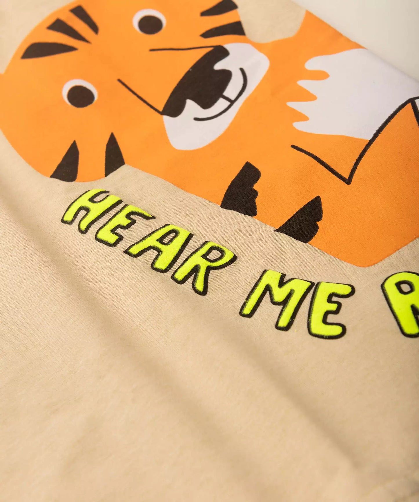 Conjunto de Verão para Menino Tigre Marfim