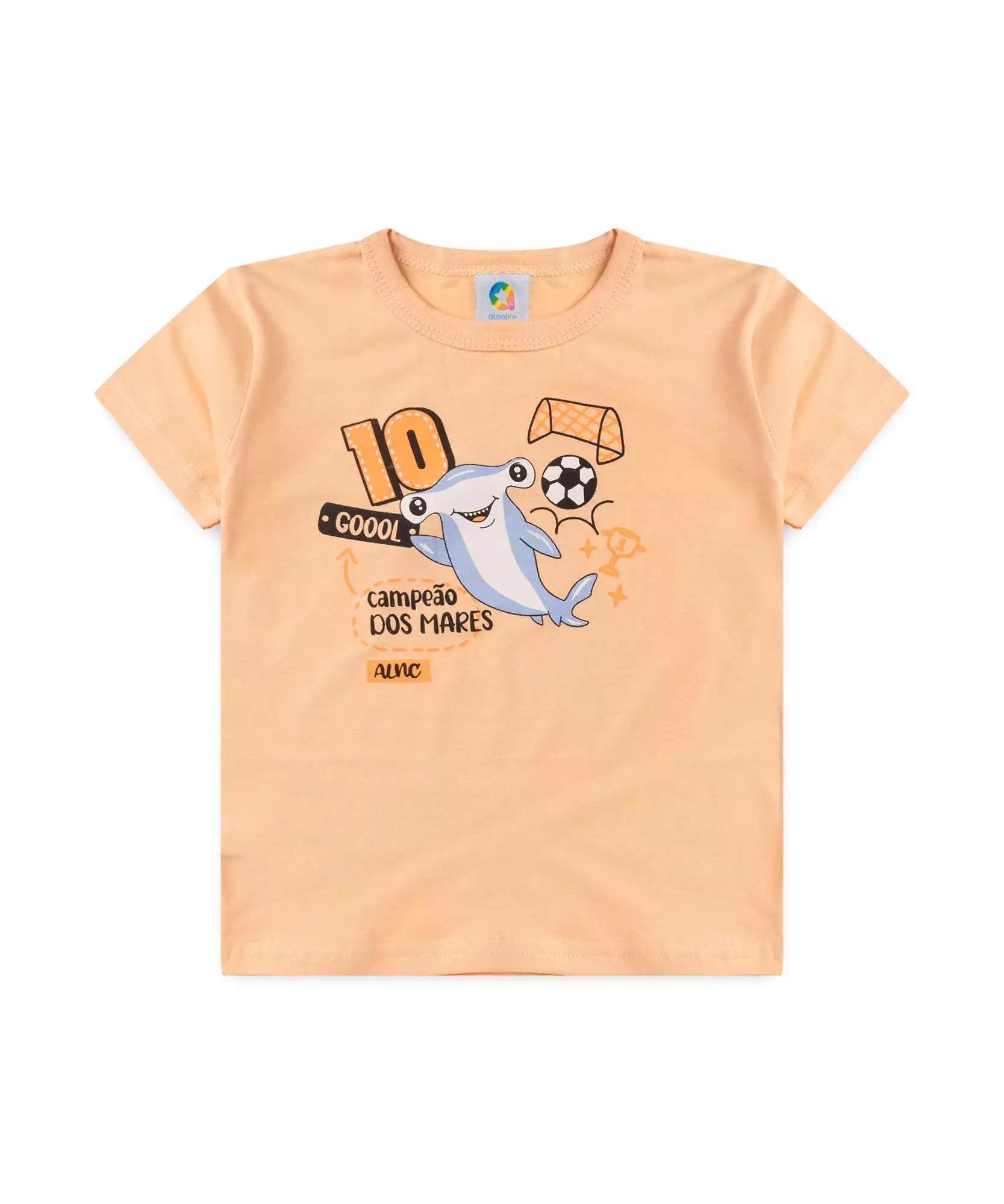 Conjunto de Verão para Menino Tubarão Salmão